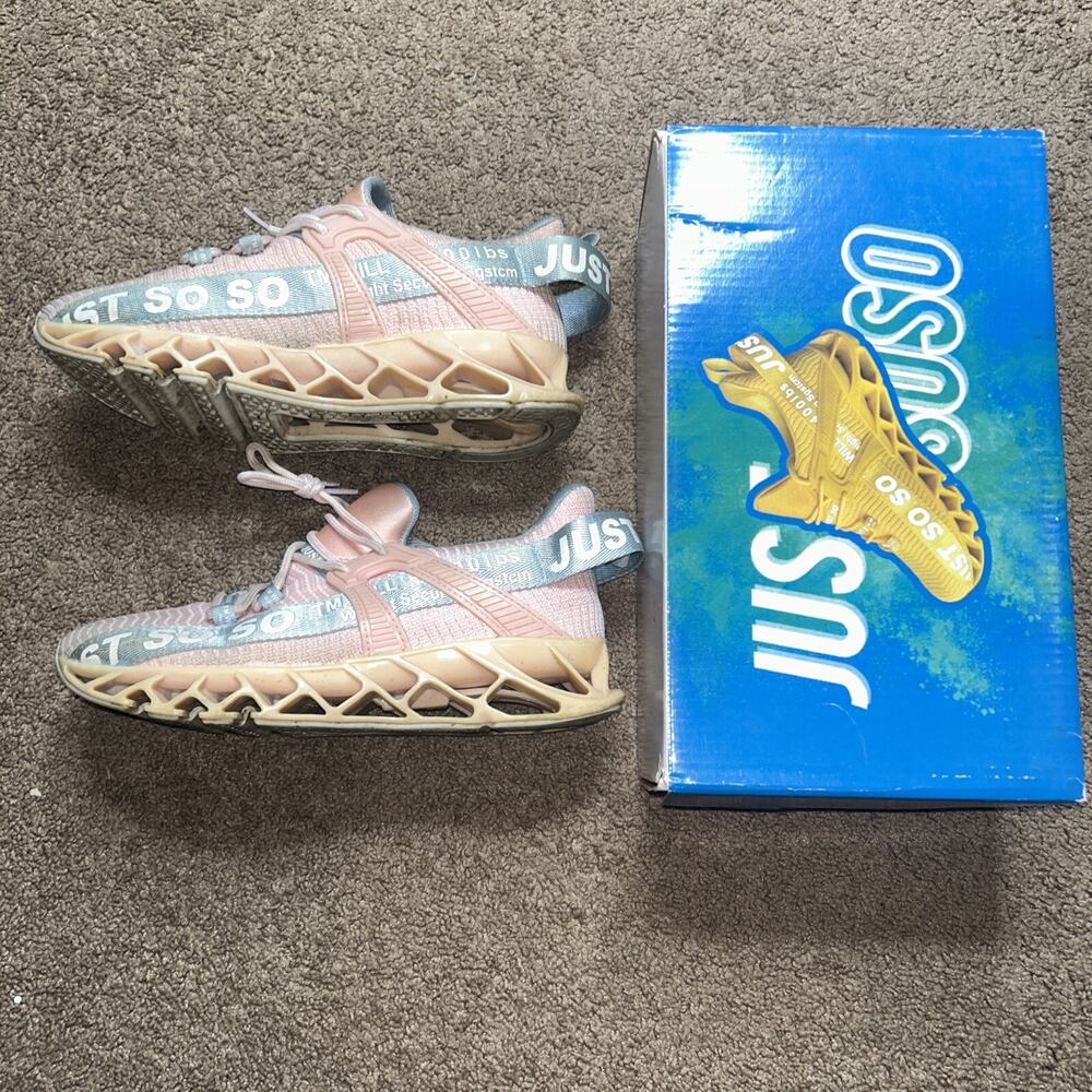 JUST SOSO Athletic Sneaker Shoes 8-8.5 Woman’s 8 (39) MS0904 Pink Blue